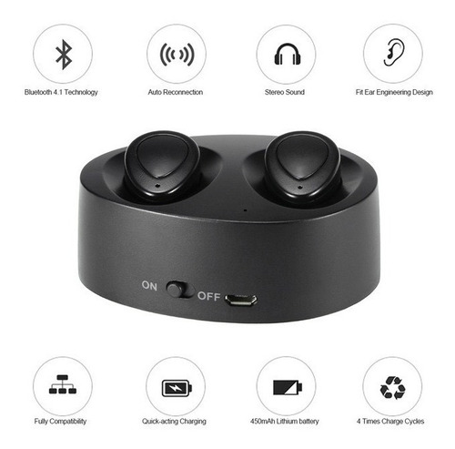 Auriculares Bluetooth Inalambricos In Ear Twins Microfono