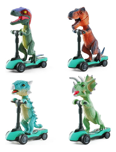 Juguetes De Dinosaurio Para Scooter 4 Autos De Tracción Haci