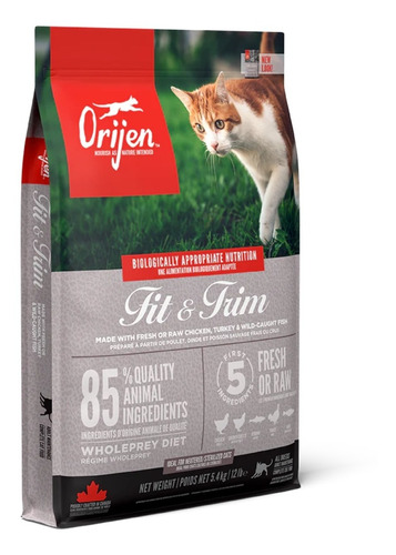 Imagen 1 de 2 de Orijen Cat Fit And Trim 5.4 Kg Ms