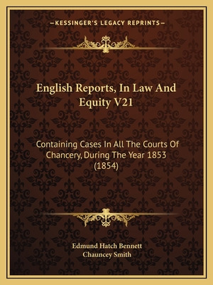 Libro English Reports, In Law And Equity V21: Containing ...