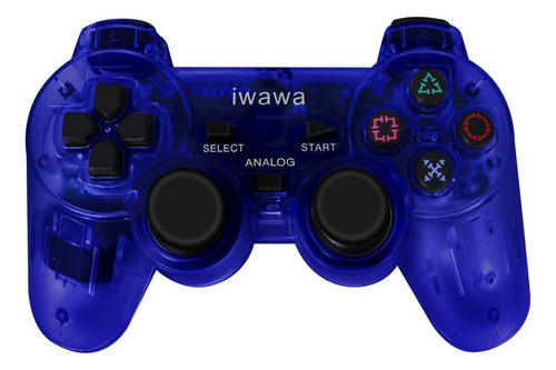 Control Generico Dualshock Para Ps2 Analogo Play Station 2 Color Azul