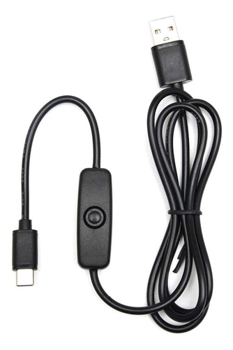 Cable Usb Tipo C 1m Interruptor On / Off 5v 3a Carga Rápida