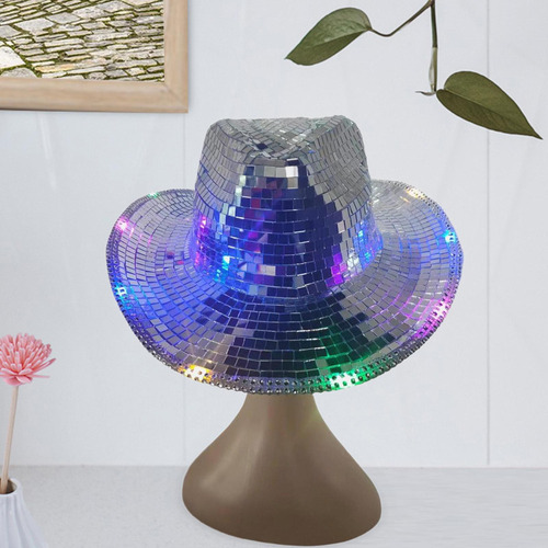 . Sombrero De Vaquero De Discoteca, Sombrero De Iluminado
