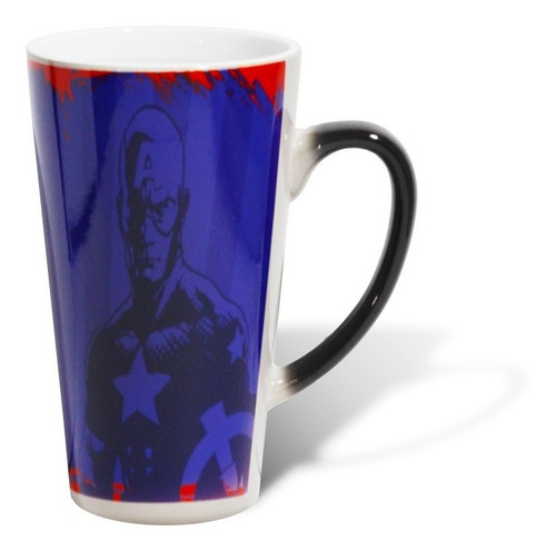 Taza Magic Color 18 Oz Capitan América Marvel Para Regalo