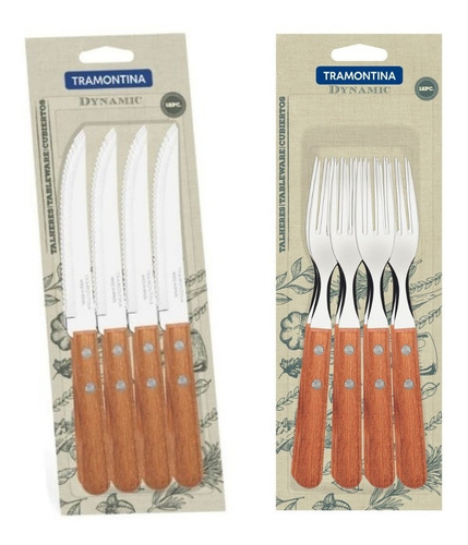 Set 24 Cubiertos Tramontina Dynamic Mango De Madera Oferta