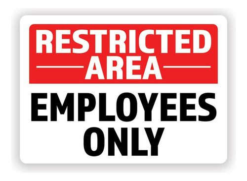 2-pack Restricted Area Employees Only Vinyl Decal Stick...