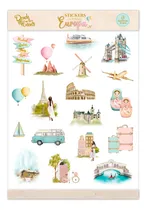 Comprar Plancha De Stickers En Vinilo - Diseño Europa Color Crema Diseño impreso Ilustraciones de Europa