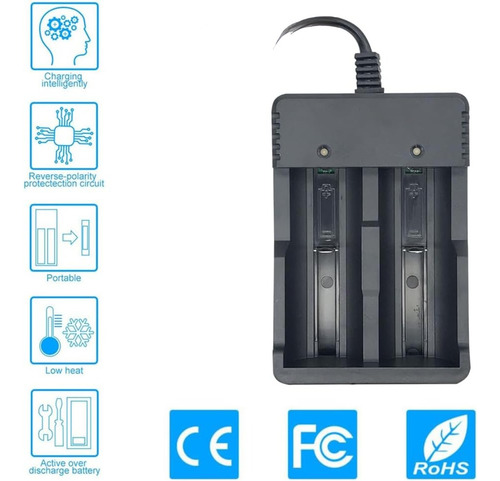 Cargador De Pilas Recargables Usb Litio 18650 21700 Aa Aaa