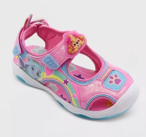 Zapatos Sandalias Niña Paw Patrol Con Luces Usa