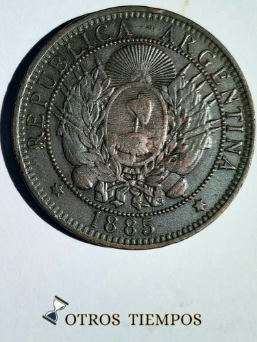 Moneda Argentina 2 Centavos De Patacon 1885 (cobre)