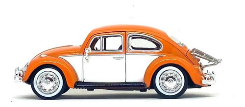 Sedán Beetle en miniatura de 1966 con portaequipajes con motor 1/24