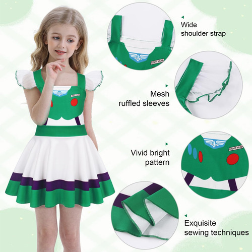 Disfraz De Eledobby Buzz Lightyear Para Niñas Pequeñas, Vest