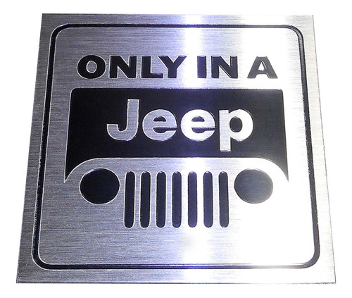 Emblema Jeep Em Aço Inox - Willys Cherokee Renegade Wrangler