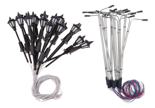 Q 40 Pcs Modelo Miniatura Luzes De Rua Leds Escala Ho Luzes