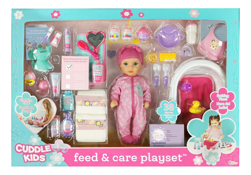 Little Darlings Baby Doll Feed & Care Deluxe Playset