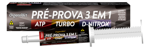 Kit 3x Pré-prova 3 Em 1 (atp, Turbo, Dnitrox) 80ml Organnact