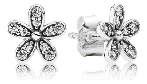 Aros Margarita Y Circones Brillantes Plata 925 Silver Heart