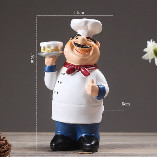 Nuevo Figuras De Chef Cocina Decoración Chef Pizarra, 4 Y