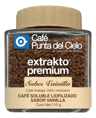 Café Soluble Punta Del Cielo Extrakto Premium Vainilla 110gr