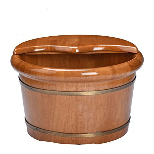 Sauna Portátil - Erhang Pedicure Wooden Basin Foot Bath Tub 