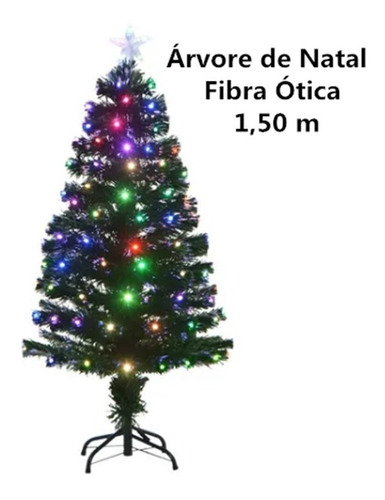 Árvore De Natal Fibraótica Cachoeira Color 1,50m Bivolt A150 | Frete grátis