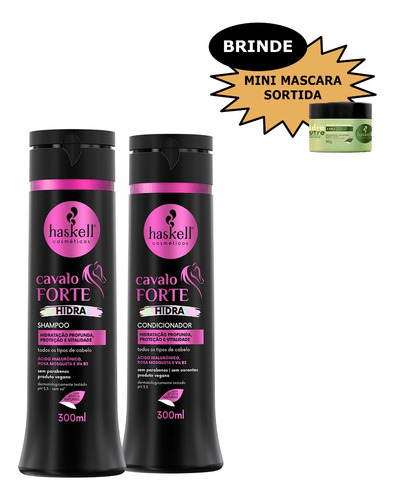 Kit Haskell Cavalo Forte Hidra Shampoo + Condicionador 300ml