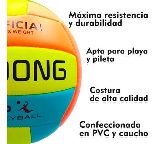 Balon De Voleibol Volleyball Entrenamiento Playa Oficial #5