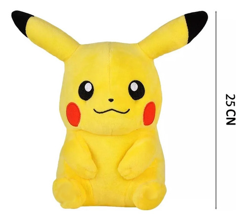 Peluche Pikachu Pokemon 25cm Excelente Calidad Pikachu