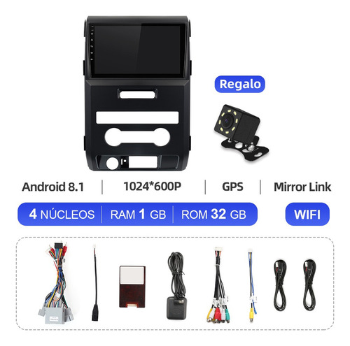 Qg1 Estéreo Android Ford Lobo F-150 2009-2014 Cámara Gps Bt