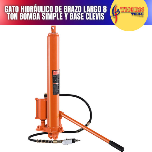 Gato Hidráulico De Largo Alcance 8 Toneladas Base Clevis