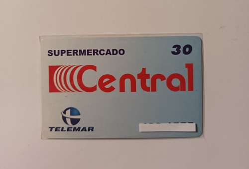 Cartão Telefônico Mídia Supermercadocentral.pasta38.tr20.000
