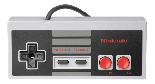 Controle joystick Nintendo Classic Mini NES Controller preto e cinza