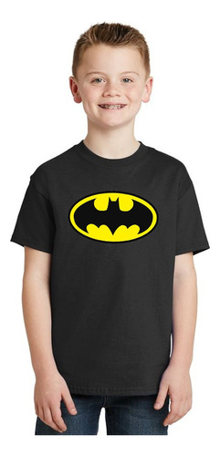 Remera Niño Niña Personalizada Batman Logo 