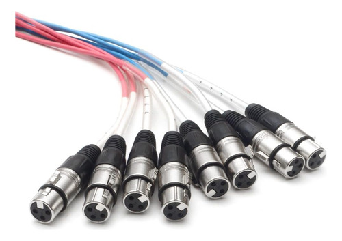 Altavoces Seismic Audio, Cables Xlr Snake De 8 Canales, Pro