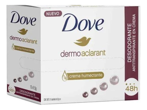 Desodorante Sobres Dove Dermlaclarant X - g  Fragancia Delicado