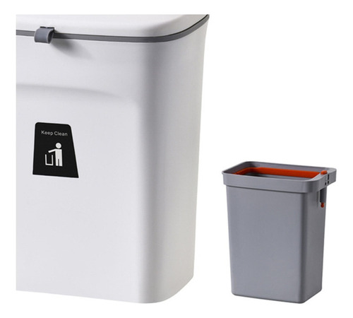 Cubo De Basura Colgante De 9 Litros Con Tapa