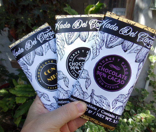 Imagen 8 de 10 de Chocolate 100 Gr 96% Cacao Nibs Con Stevia - Sin Azucar Keto