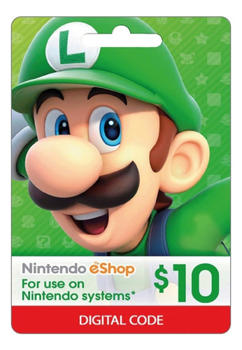 Tarjeta Nintendo Eshop 10 Usd Región Usa