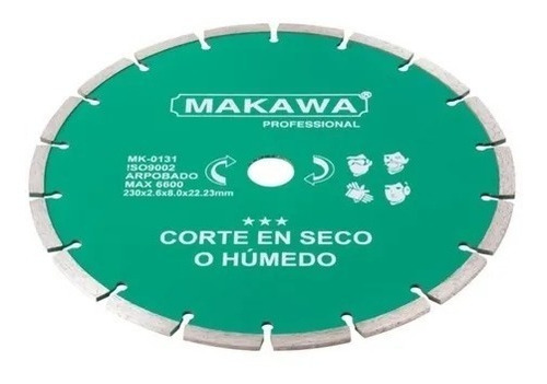 Disco Diamantado 230mm Verde Makawa Mk0131