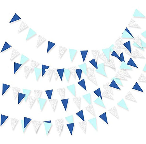 Banderines De Fiesta, Color Azul-blanco, Marca Pyle