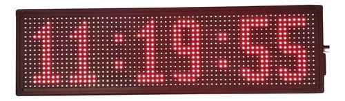 Reloj Led Hora Minuto Segundo 20x65cm Interior Gimnasio