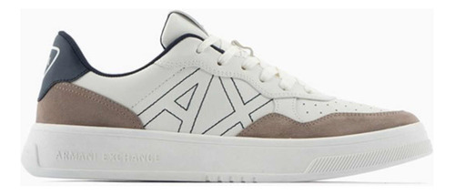 Tenis Armani Exchange Blanco Y Beige