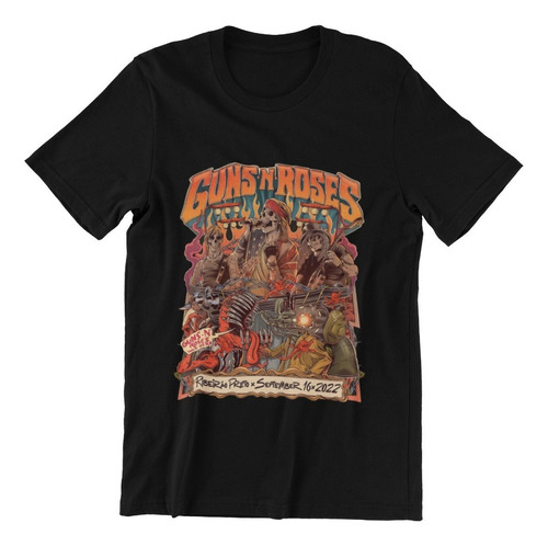 Polera Unisex Guns N' Roses Rock Poster Algodon Estampado