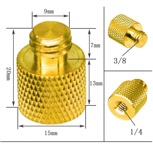 Set 2 Adaptadores Universales Rosca Fina 1/4 3/8 5/8