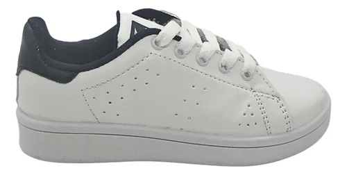 Tenis Blanco Urbano Liso Ferrato Hombre Frt164 Original