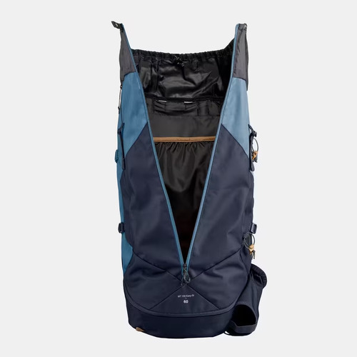 Mochila Quechua Easyfit 60l Mujer Forclaz Mochilero Azul Liso