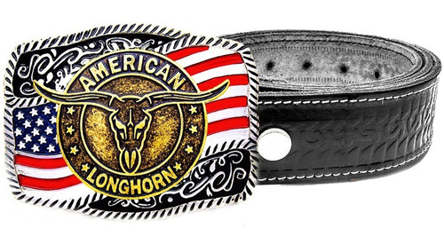 Cinto Cowboy Top Com Fivela Eua American Longhorn Original 