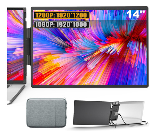 Oiiwak Monitor Portátil De 14 Pulgadas Para La Pantalla De 1