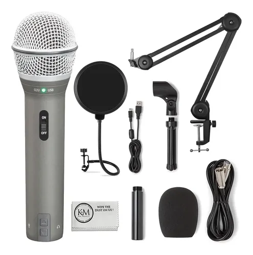 Microfone Samson Q2u Usb/xlr Dynamic Recording Pack Preto