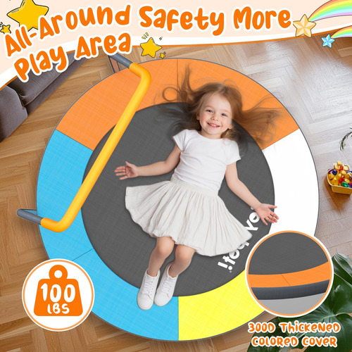 36 Niños Plegables Trampolín Con Barra De Mango Ajustable |